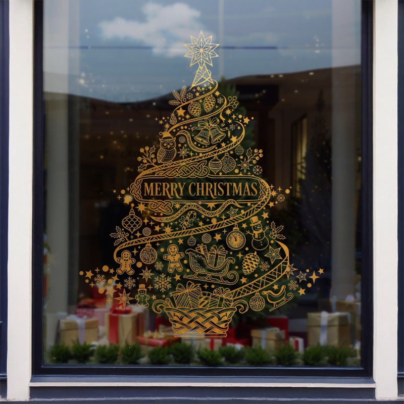 Snowflake Window Decal - Merry Christmas Home Decoration Xmas Tree