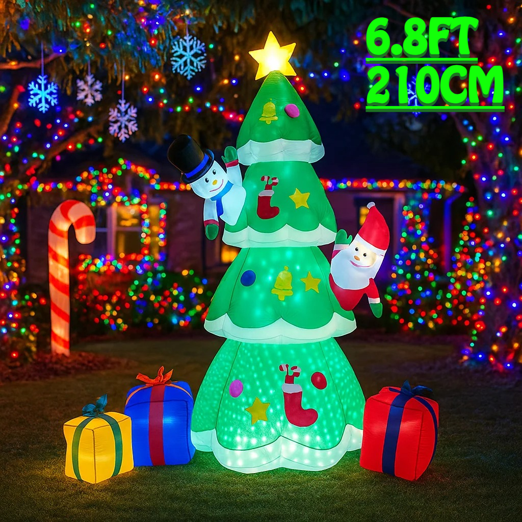 2.1M/6.8FT Christmas Tree Snow - Christmas Lights Outdoor incelemesi ve fiyatı