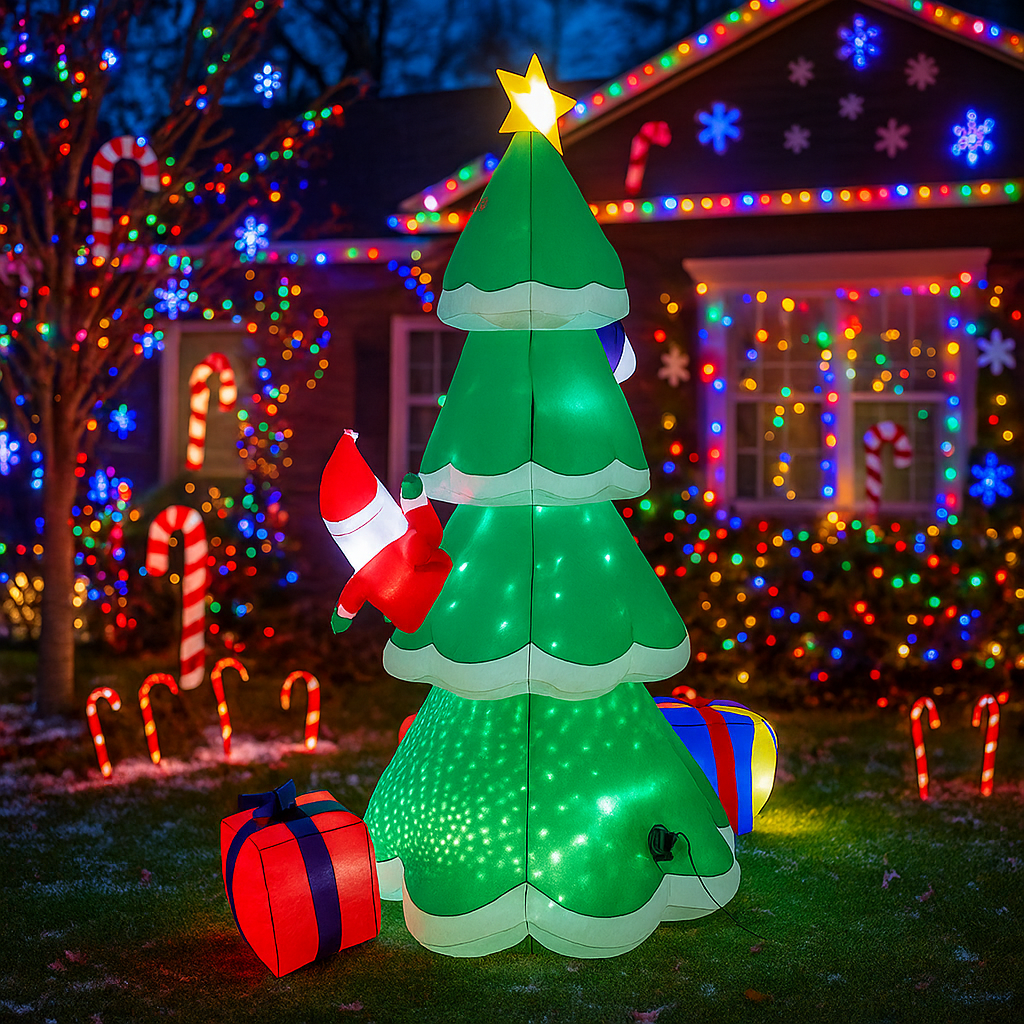 2.1M/6.8FT Christmas Tree Snow - Christmas Lights Outdoor incelemesi ve fiyatı
