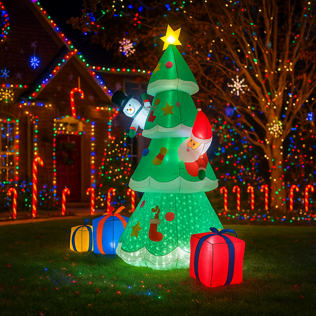 2.1M/6.8FT Christmas Tree Snow - Christmas Lights Outdoor incelemesi ve fiyatı
