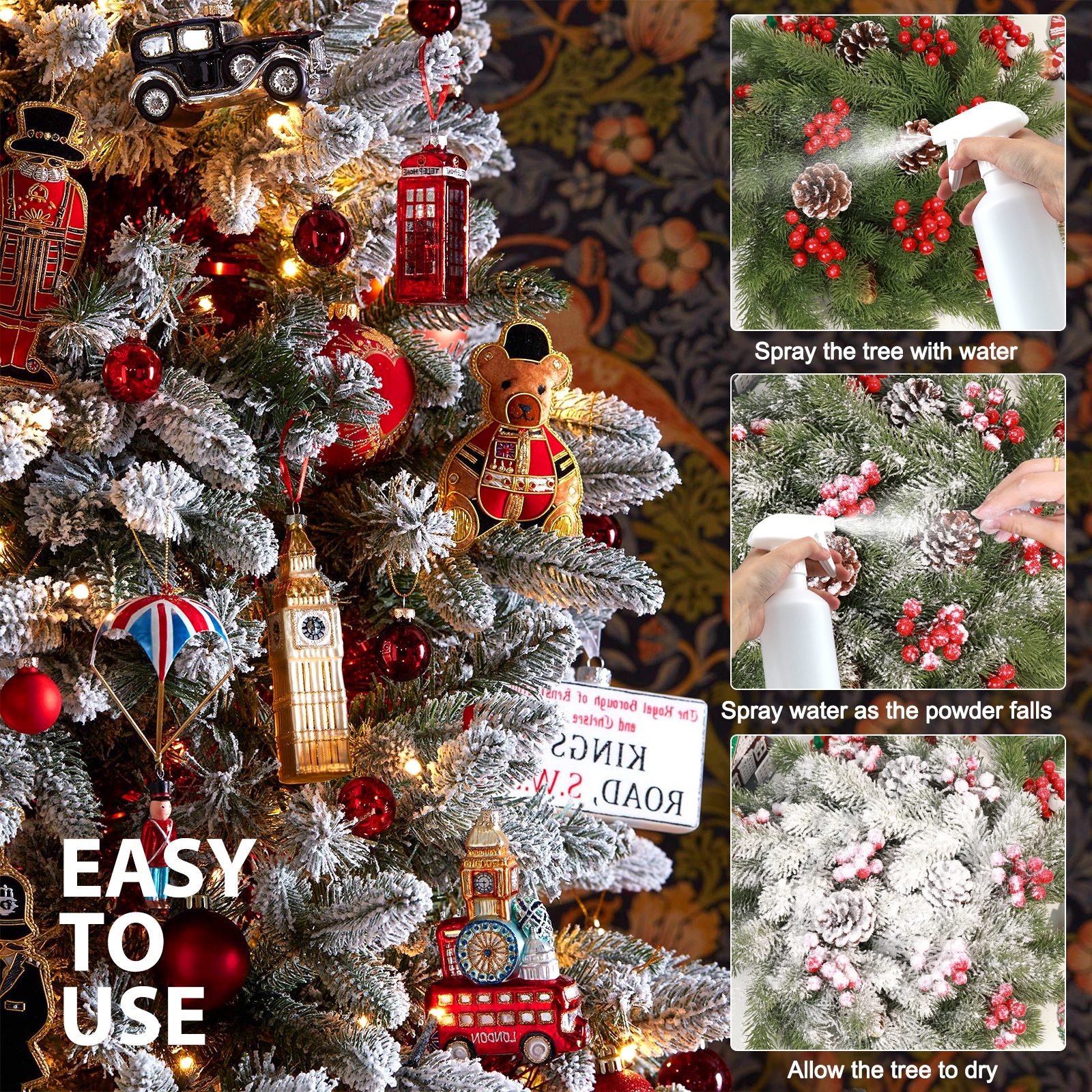 3.4 Lbs Artificial Snow Flocki - Christmas Wreath Fake incelemesi ve fiyatı