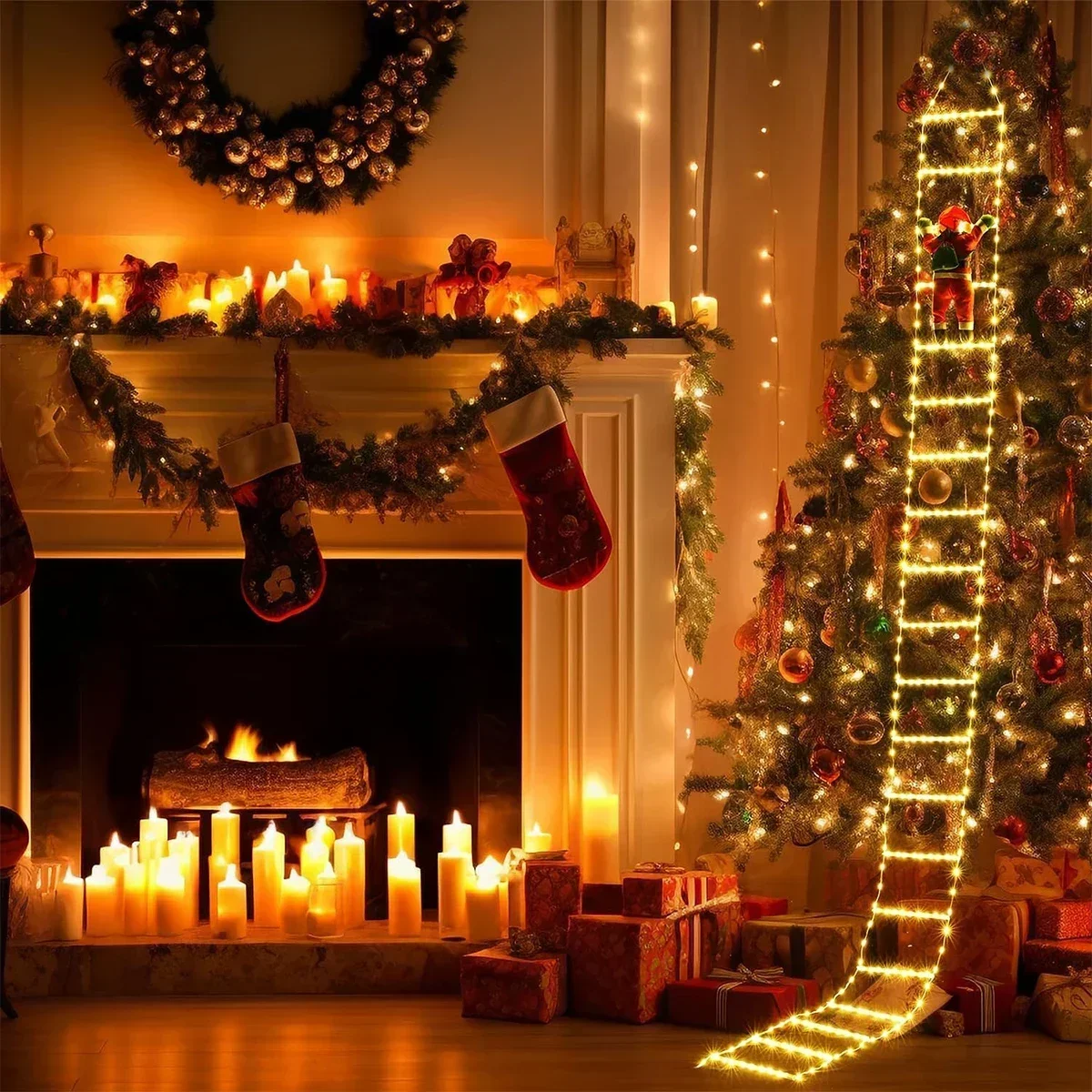 LED Ladder Light for Santa Cla - Christmas Lights Outdoor incelemesi ve fiyatı