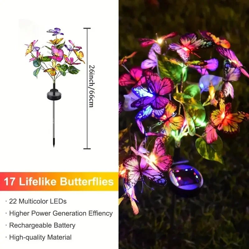 Solar LED Butterfly Garden Lig - Christmas Lights Outdoor incelemesi ve fiyatı