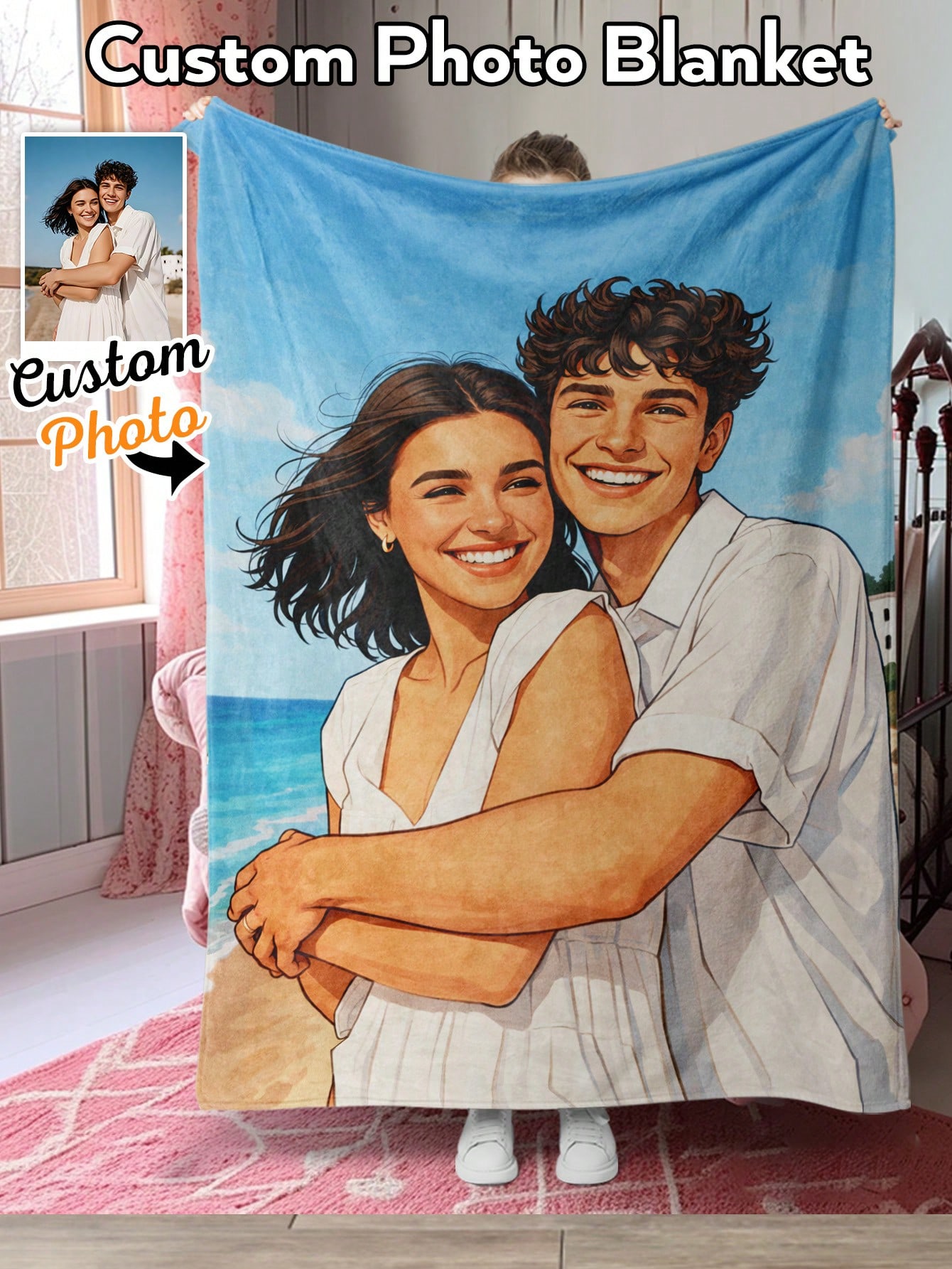 Custom AI Style Photo Blanket  - Christmas Throw Blanket incelemesi ve fiyatı