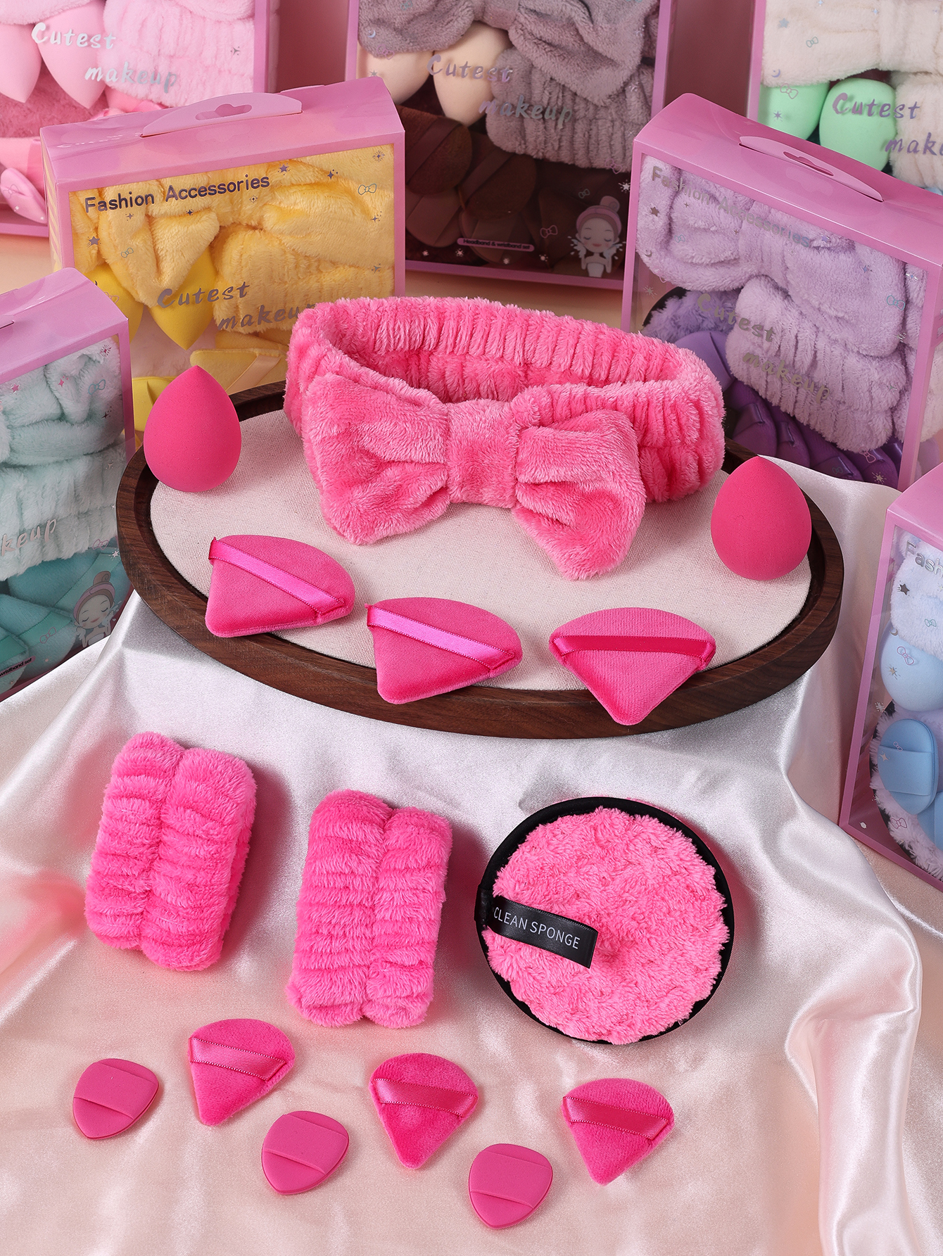 15pcs Women Wash Face Spa Hair - Ribbon Bow Gift incelemesi ve fiyatı