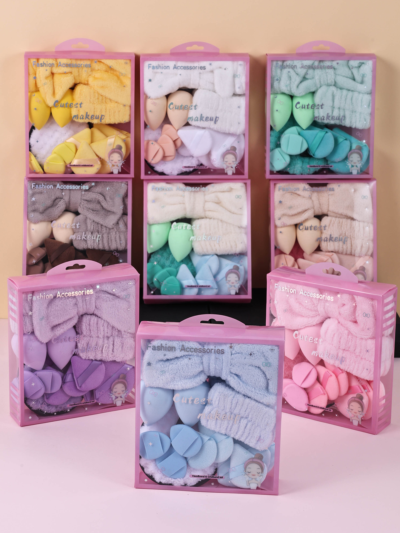 15pcs Women Wash Face Spa Hair - Ribbon Bow Gift incelemesi ve fiyatı