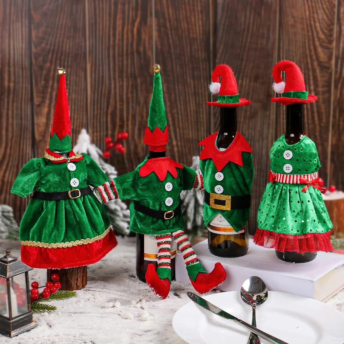 Christmas Cute Elf Wine Bottle - Elf Costume Christmas incelemesi ve fiyatı