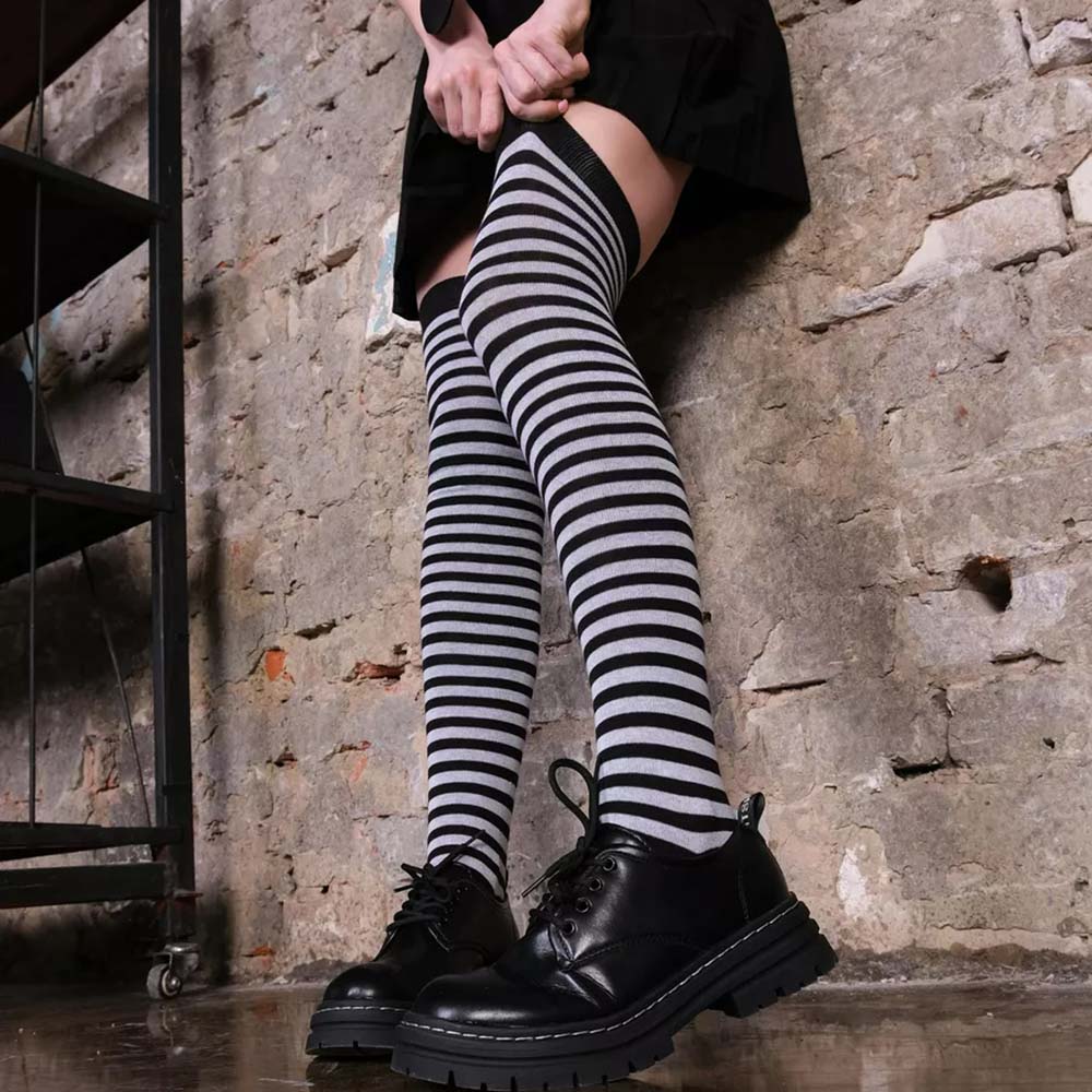 Autumn Stripes Over Knee Thigh - Christmas Stocking Hanging incelemesi ve fiyatı