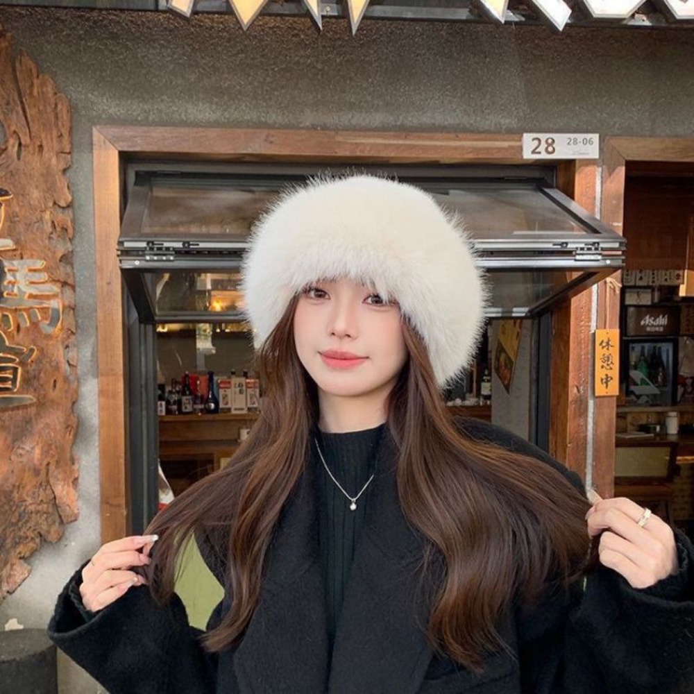 Women's Fluffy Fur Bucket Hat  - Santa Hat Plush incelemesi ve fiyatı