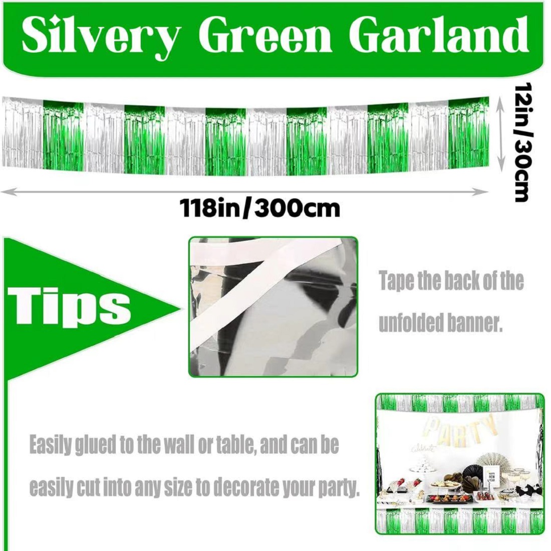 4 Pcs St Patrick Party Decorat - Tinsel Garland Decoration incelemesi ve fiyatı