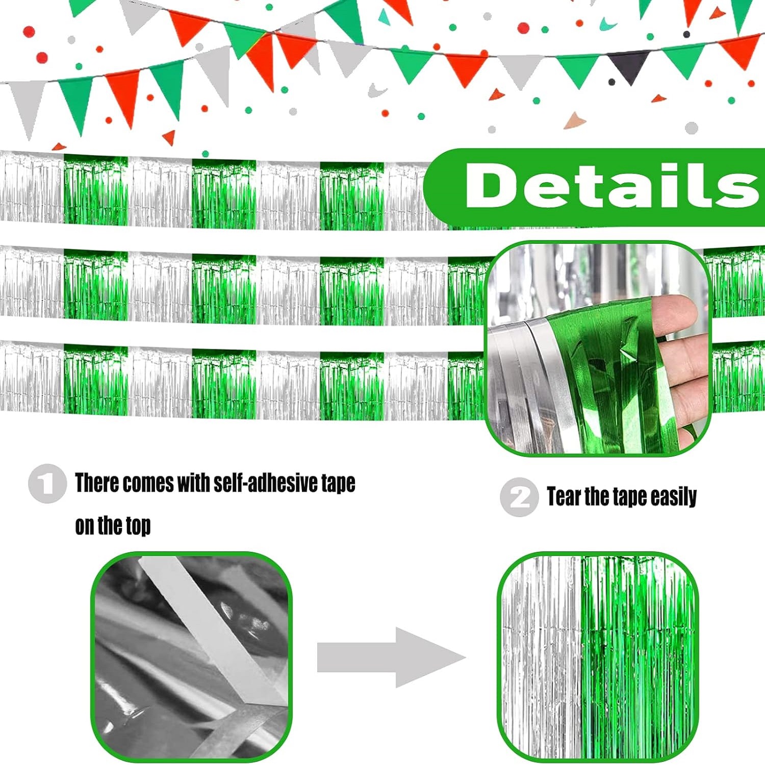 4 Pcs St Patrick Party Decorat - Tinsel Garland Decoration incelemesi ve fiyatı