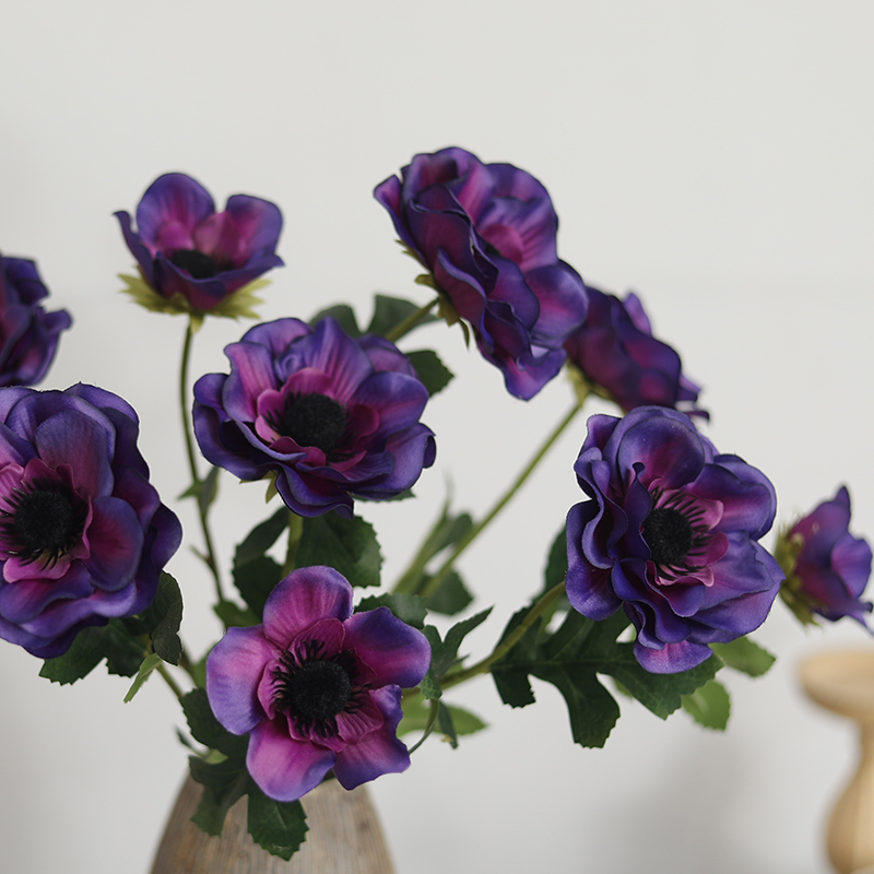 New 3 Heads Anemone Fake Flowe - Christmas Wreath Fake incelemesi ve fiyatı
