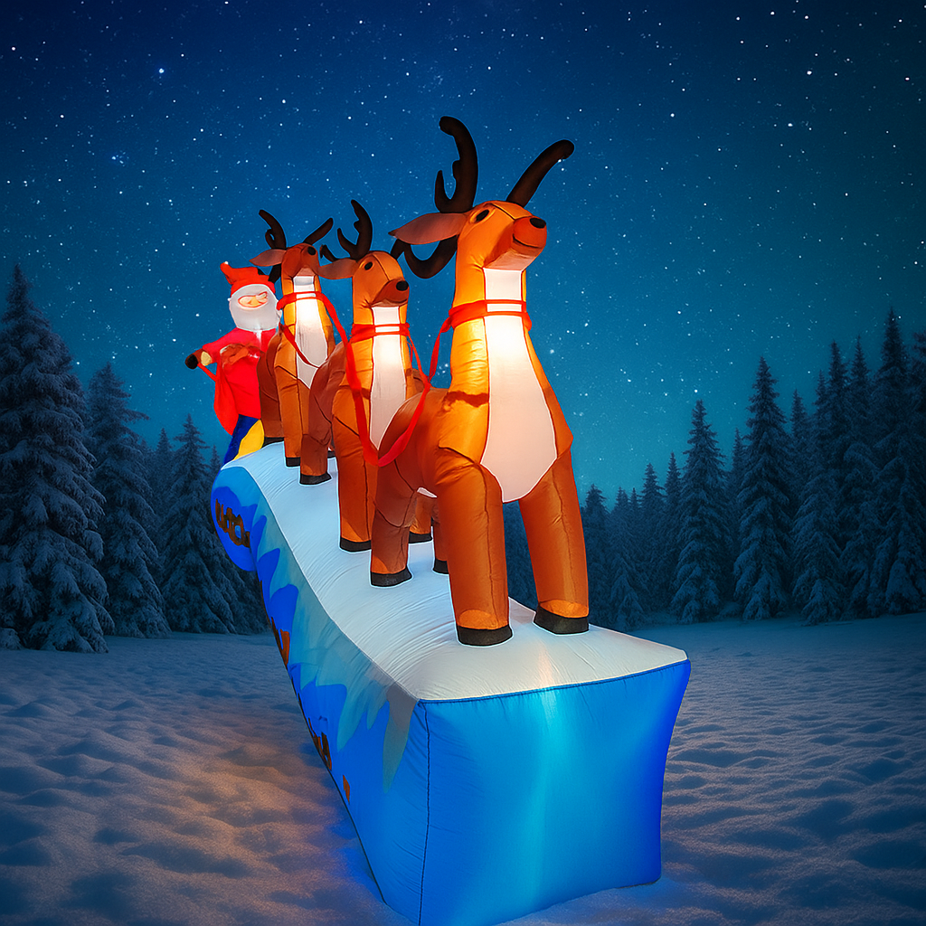 11.8FT Santa Claus Reindeer Sl - Christmas Lights Outdoor incelemesi ve fiyatı