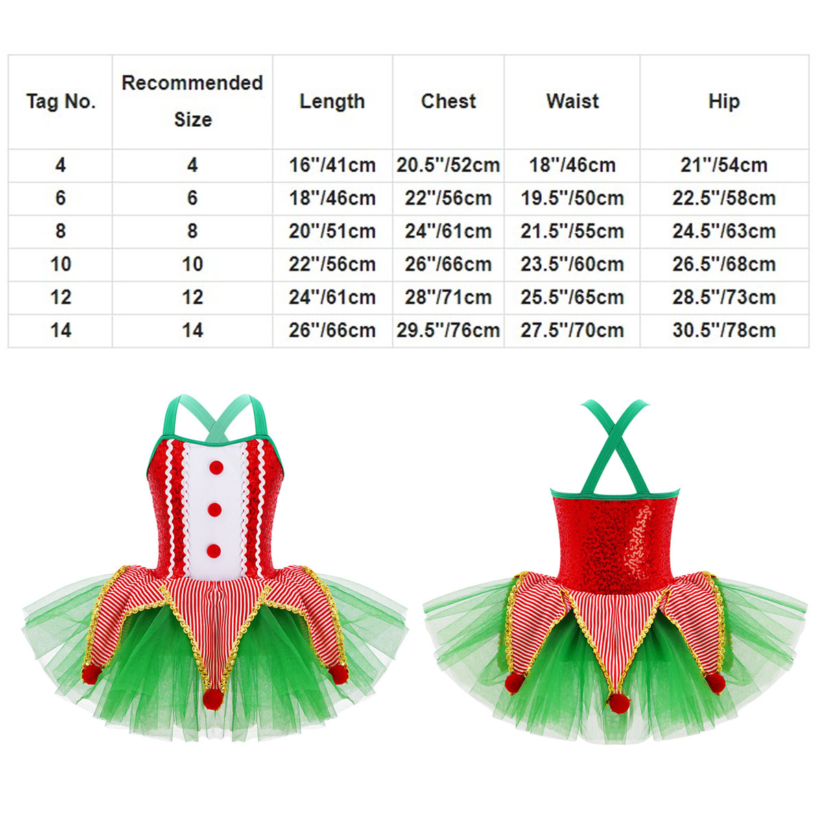 Kids Girls Sleeveless Sequins  - Elf Costume Christmas incelemesi ve fiyatı