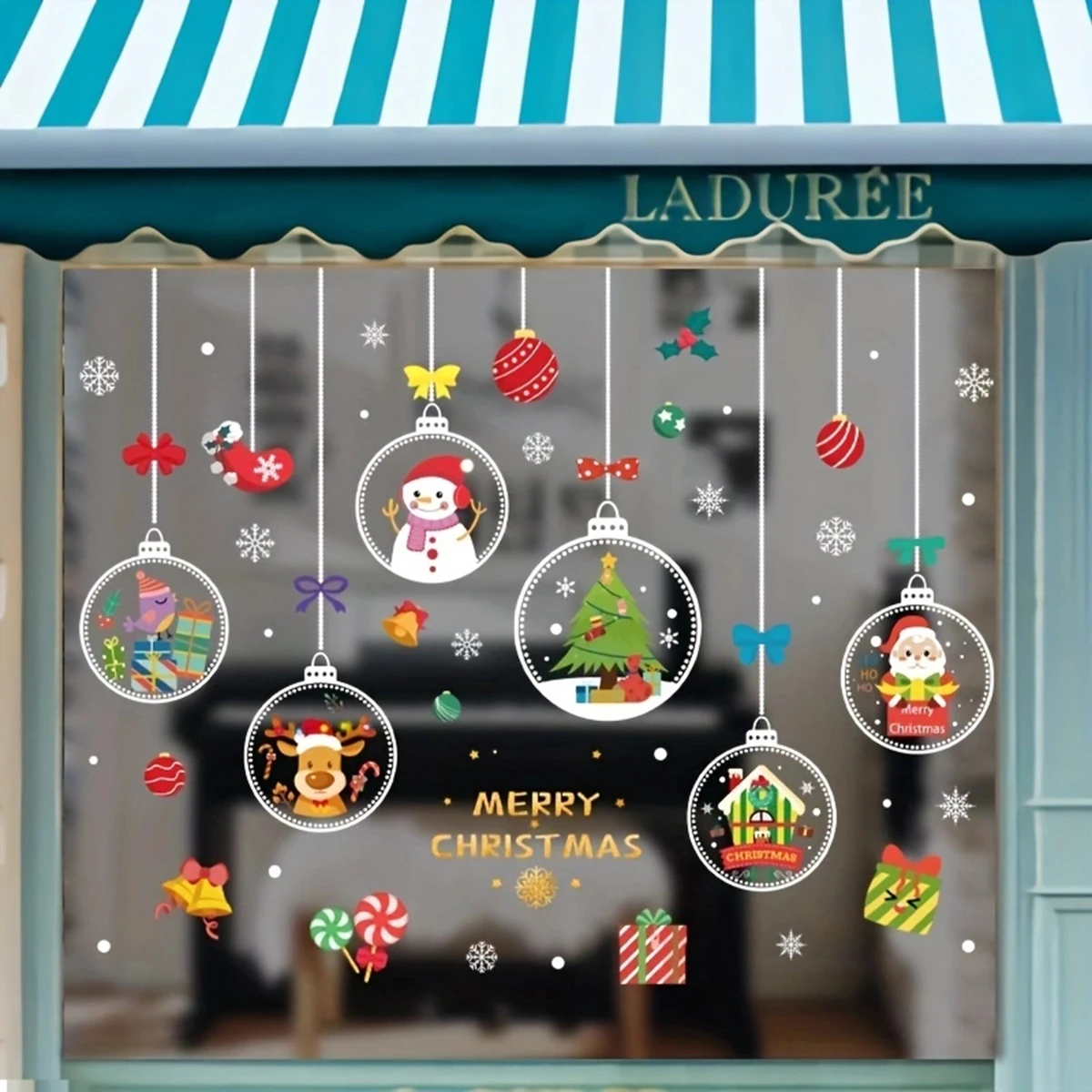 1PC - Merry Christmas Window S - Snowflake Window Decal incelemesi ve fiyatı