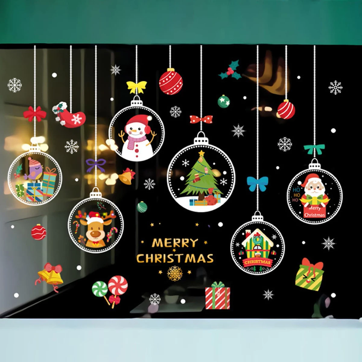 1PC - Merry Christmas Window S - Snowflake Window Decal incelemesi ve fiyatı