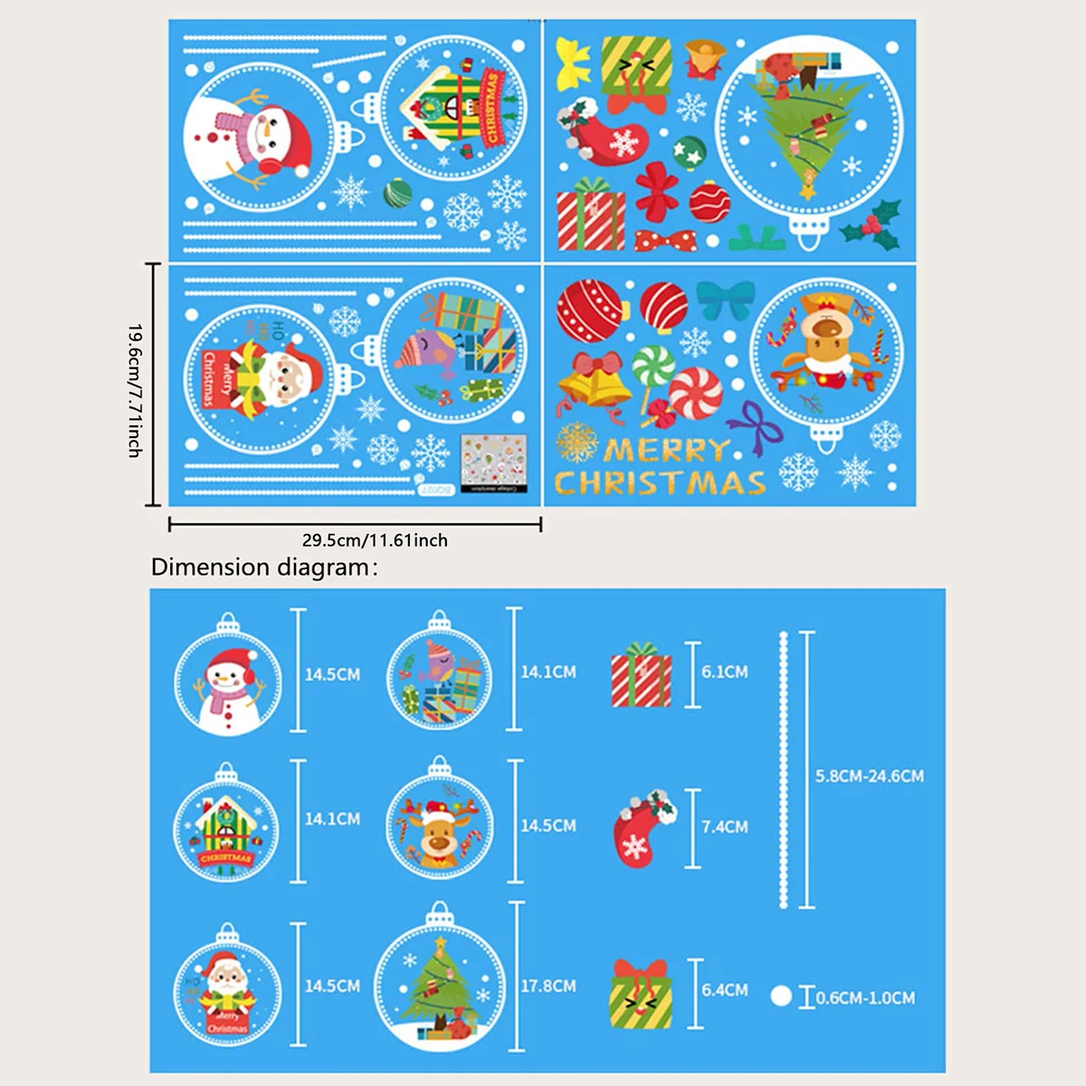 1PC - Merry Christmas Window S - Snowflake Window Decal incelemesi ve fiyatı