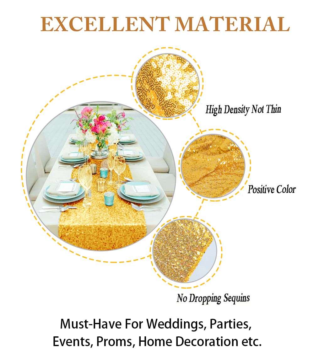 Sequin Table Runners Gold Tabl - Christmas Table Runner incelemesi ve fiyatı